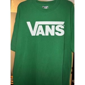 TEE SHIRT- VANS GREEN XL SHORT SLEEVE SHIRT- PREOWNED